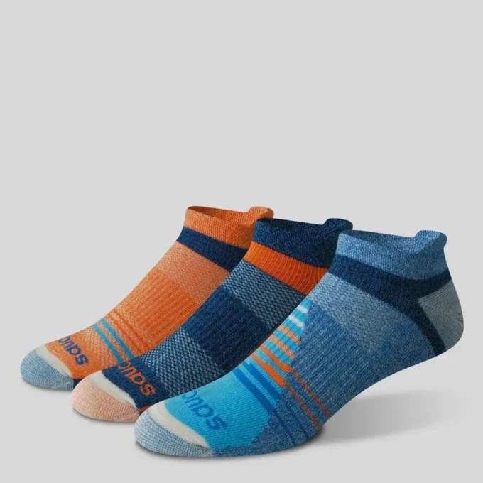 Lot de 3 paires de chaussettes invisibles Inferno en laine mérinos
